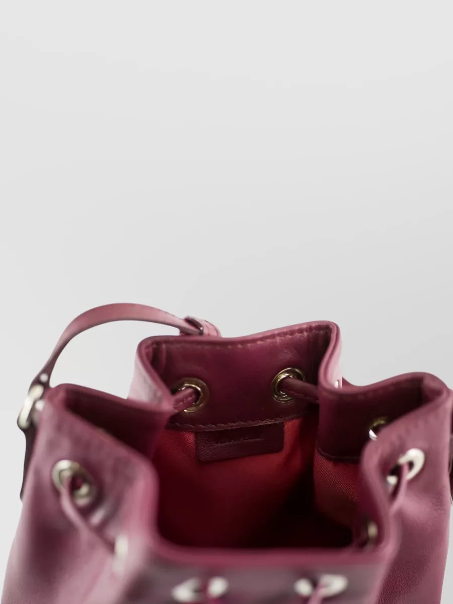 La Rose Leather Bucket Bag