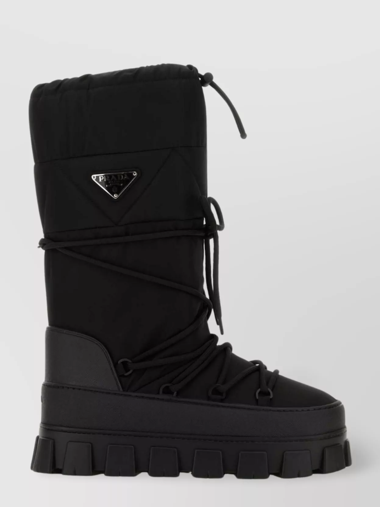 Shop Prada Chunky Quilted Nylon Boots