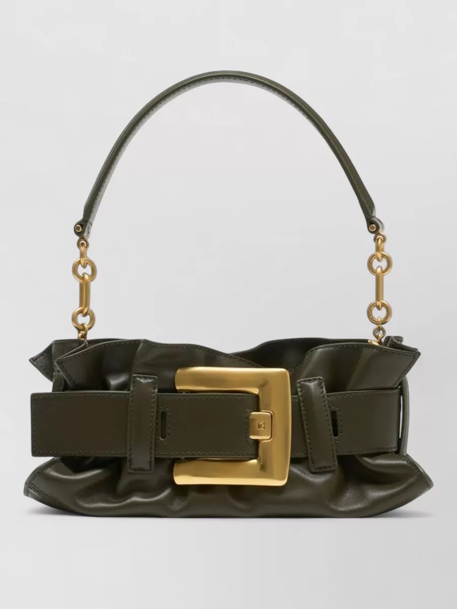 Balmain Anthem Mini Leather Shoulder Bag