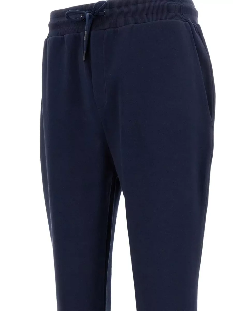 Fay Trousers Back Pocket Ribbed Cuffs Side Pockets