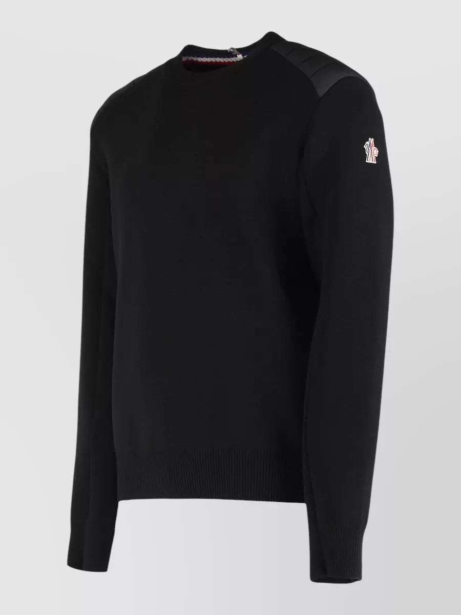 Moncler Grenoble Virgin Wool Crew Neck Knitwear Sweater