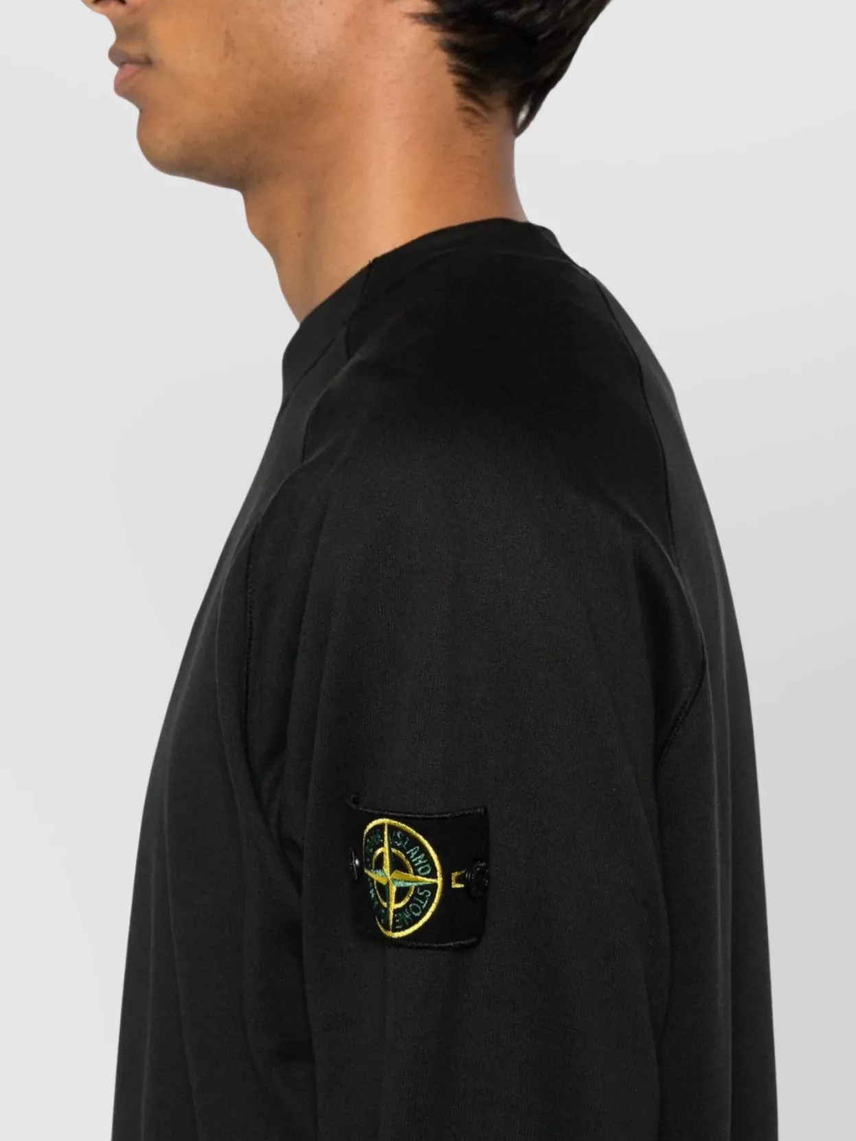 Stone Island Sleeve Badge Crew Neck Sweater