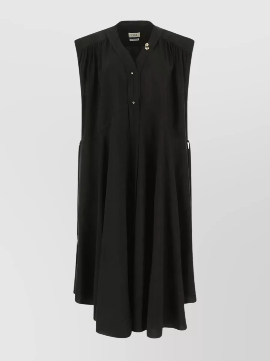 Shop Quira Waist Drawstring Oversize Dress In Black