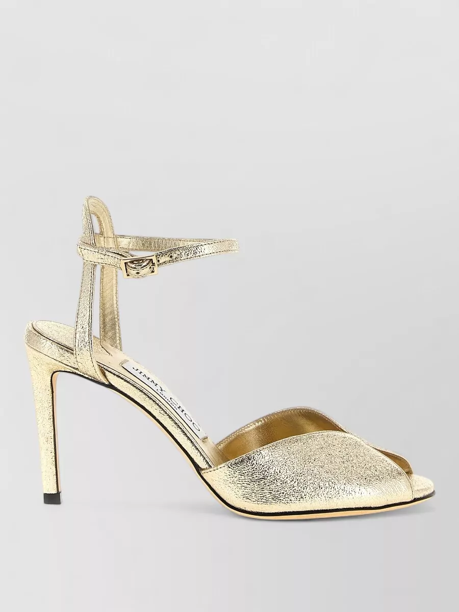 Jimmy Choo Leather Peep-Toe Sandals