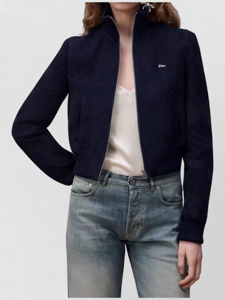 Christian Dior leather single breasted coat