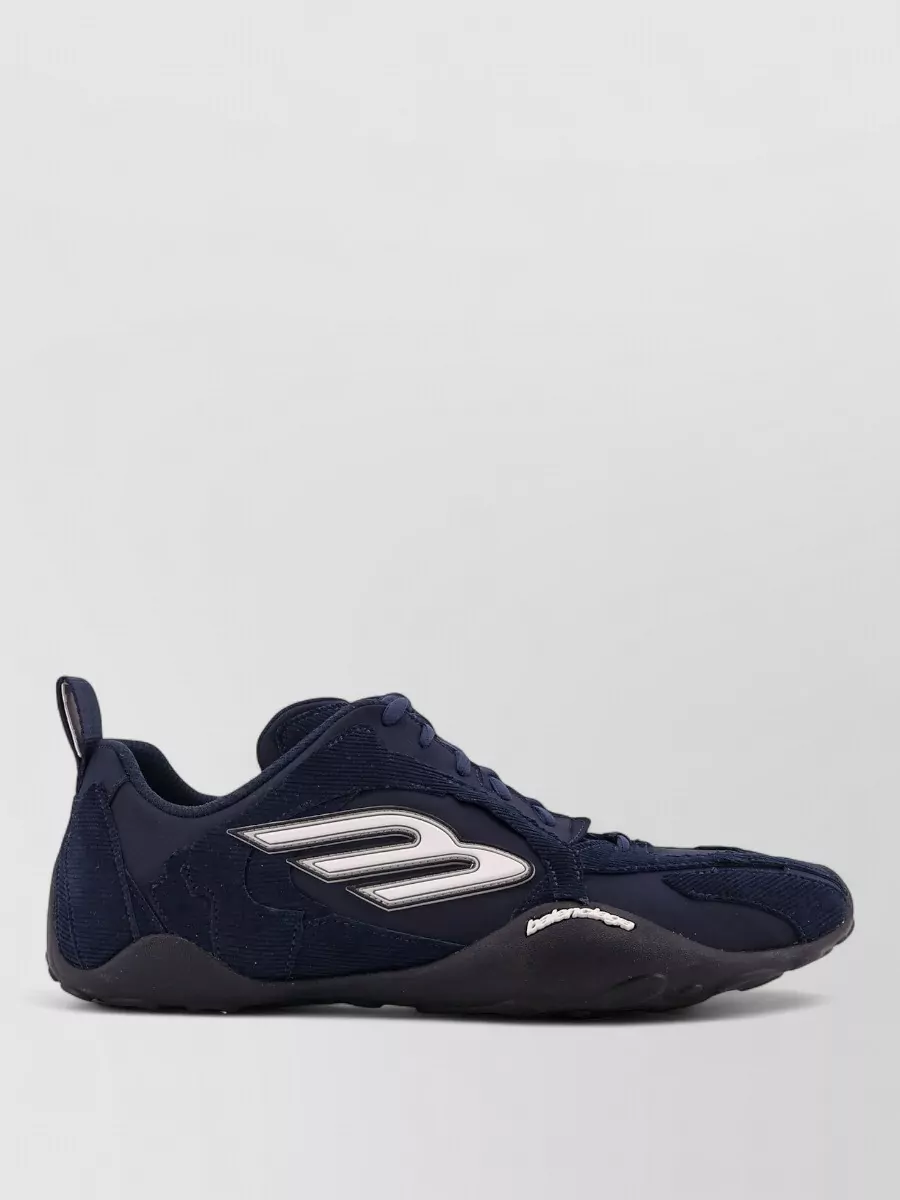 Balenciaga Velvet Panel Low-Top Sneakers