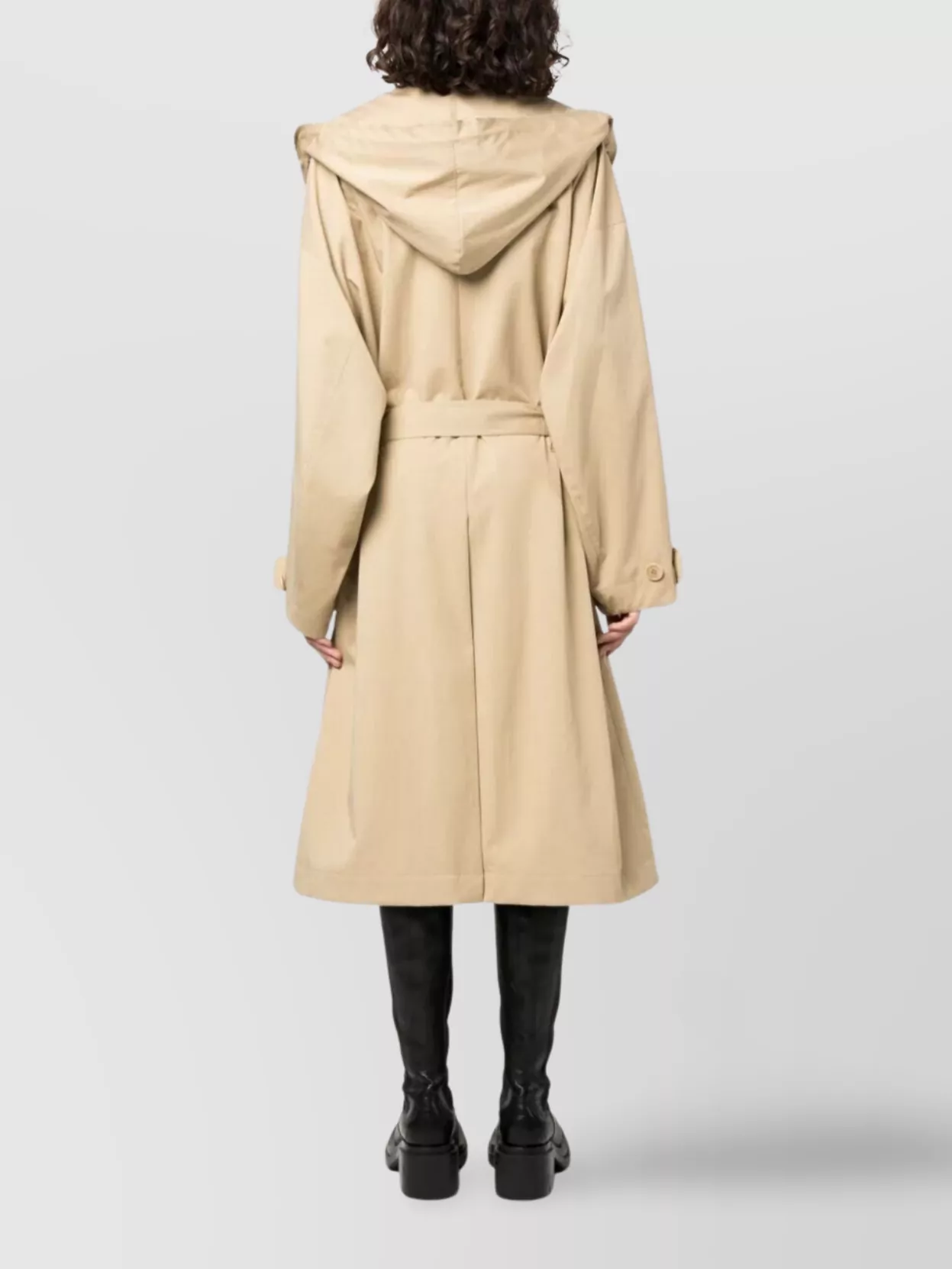 Jw Anderson Long Hooded Trench Coat Belted