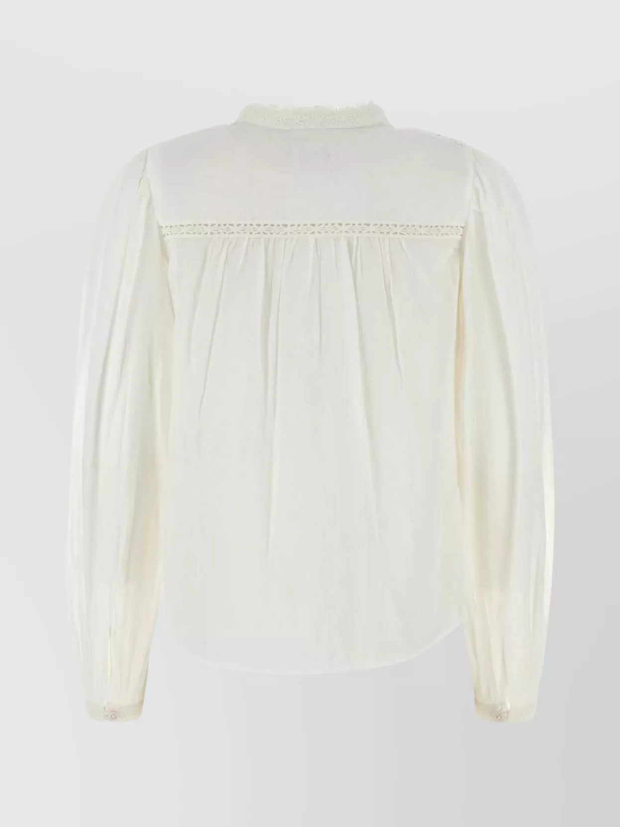 Isabel Marant Étoile Cotton Greicy Shirt Lace Detailing In White