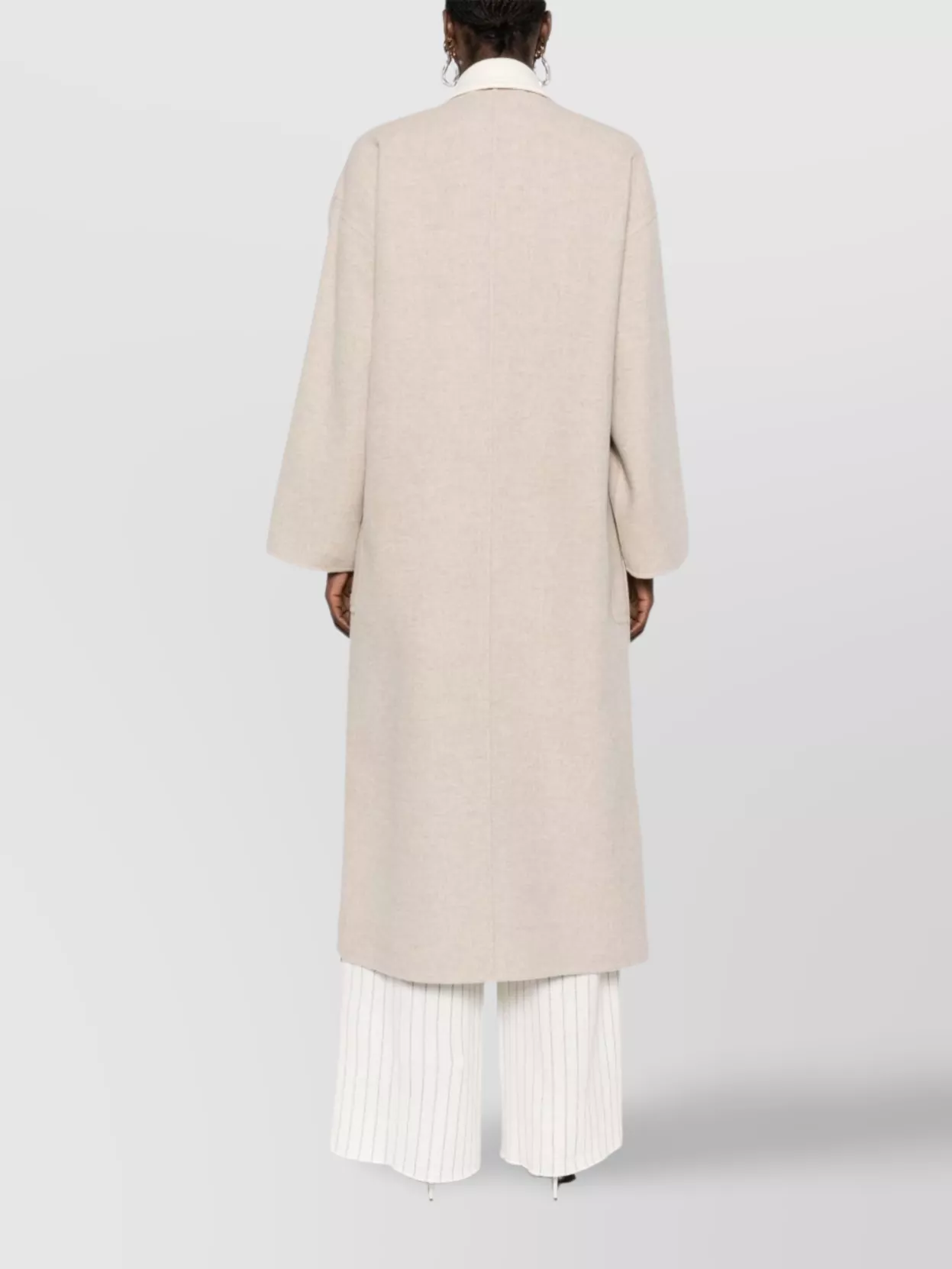 Max Mara Wool Blend Coat Lapel Contrasting
