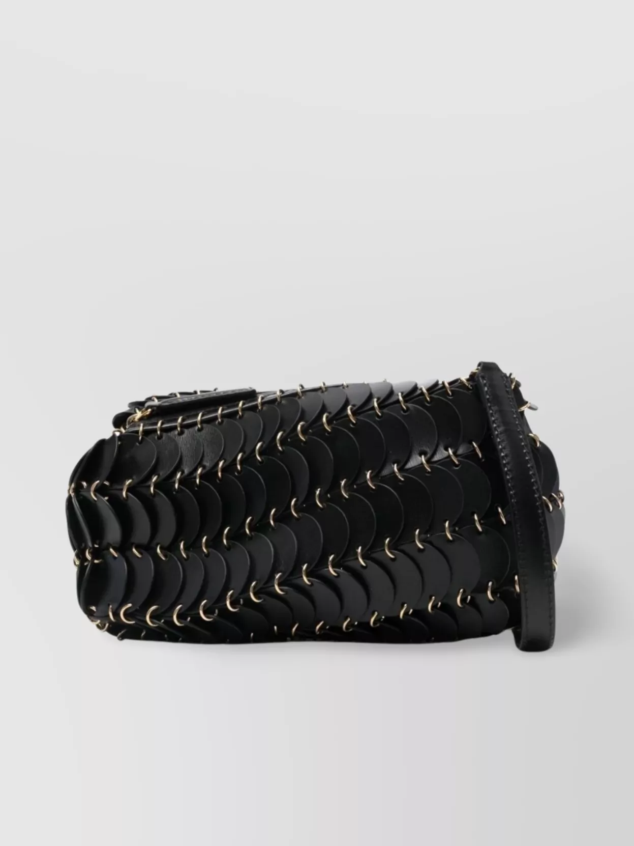 Rabanne Crossbody Chain Strap Textured Satchel Bag