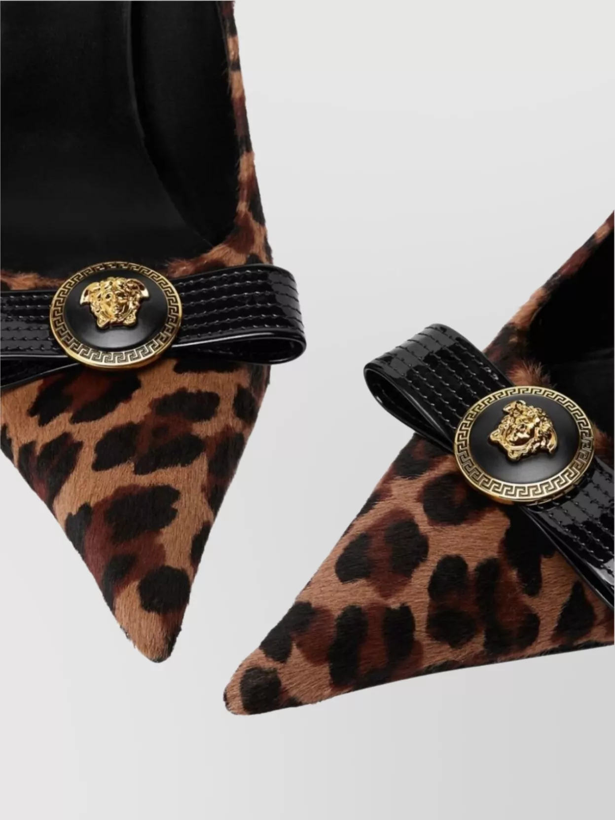 Versace Animal Print Bow Detail Stiletto Pumps