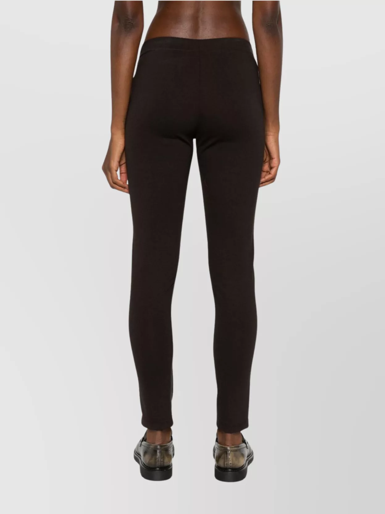 P.a.r.o.s.h Dark Brown Maciock Panelled Leggings