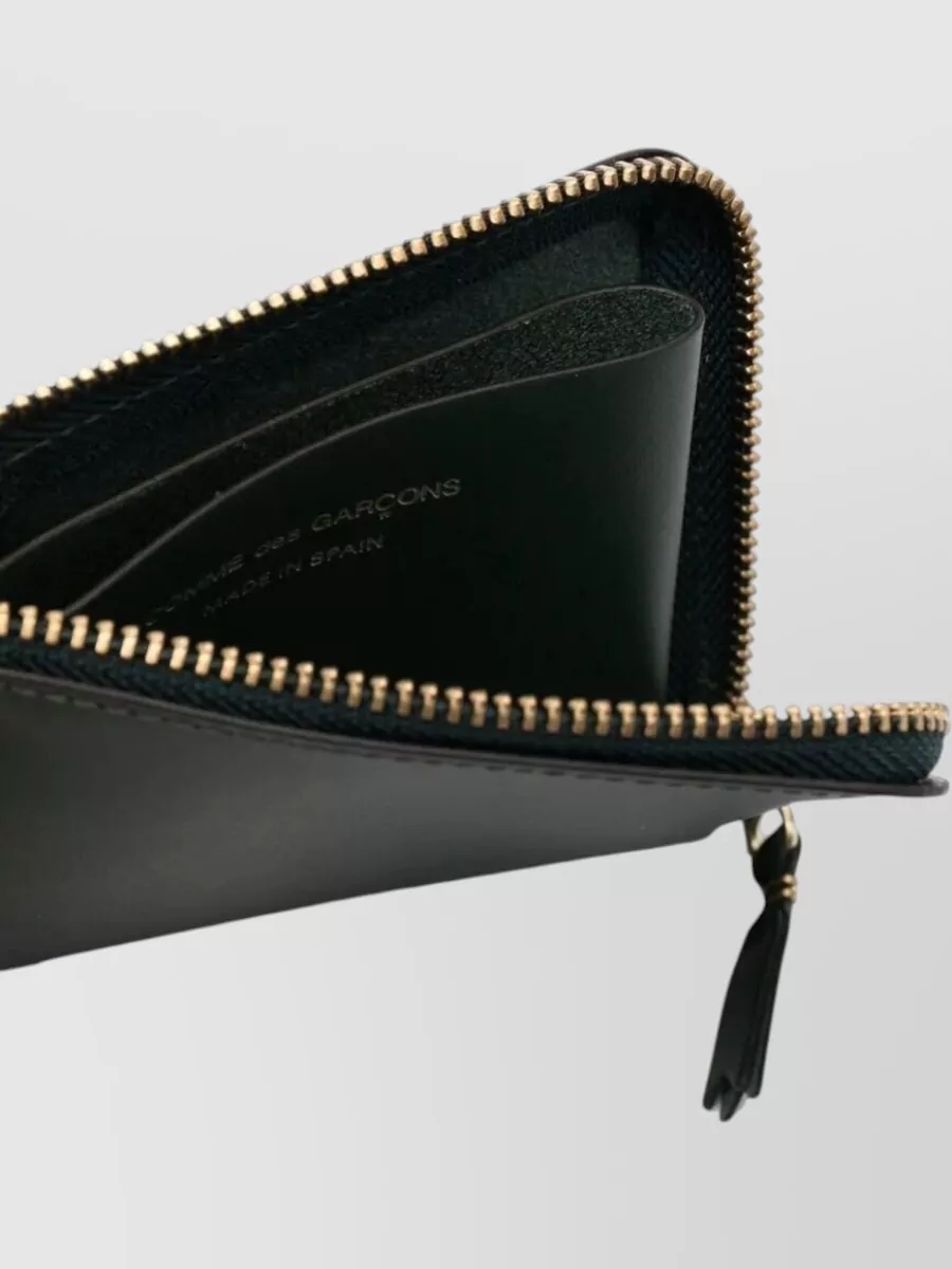 Comme Des Garçons Leather Wallet Compact Smooth Finish