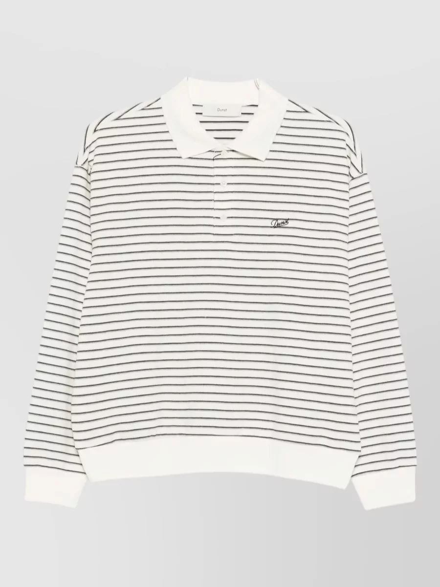Dunst Striped Cotton Polo Shirt