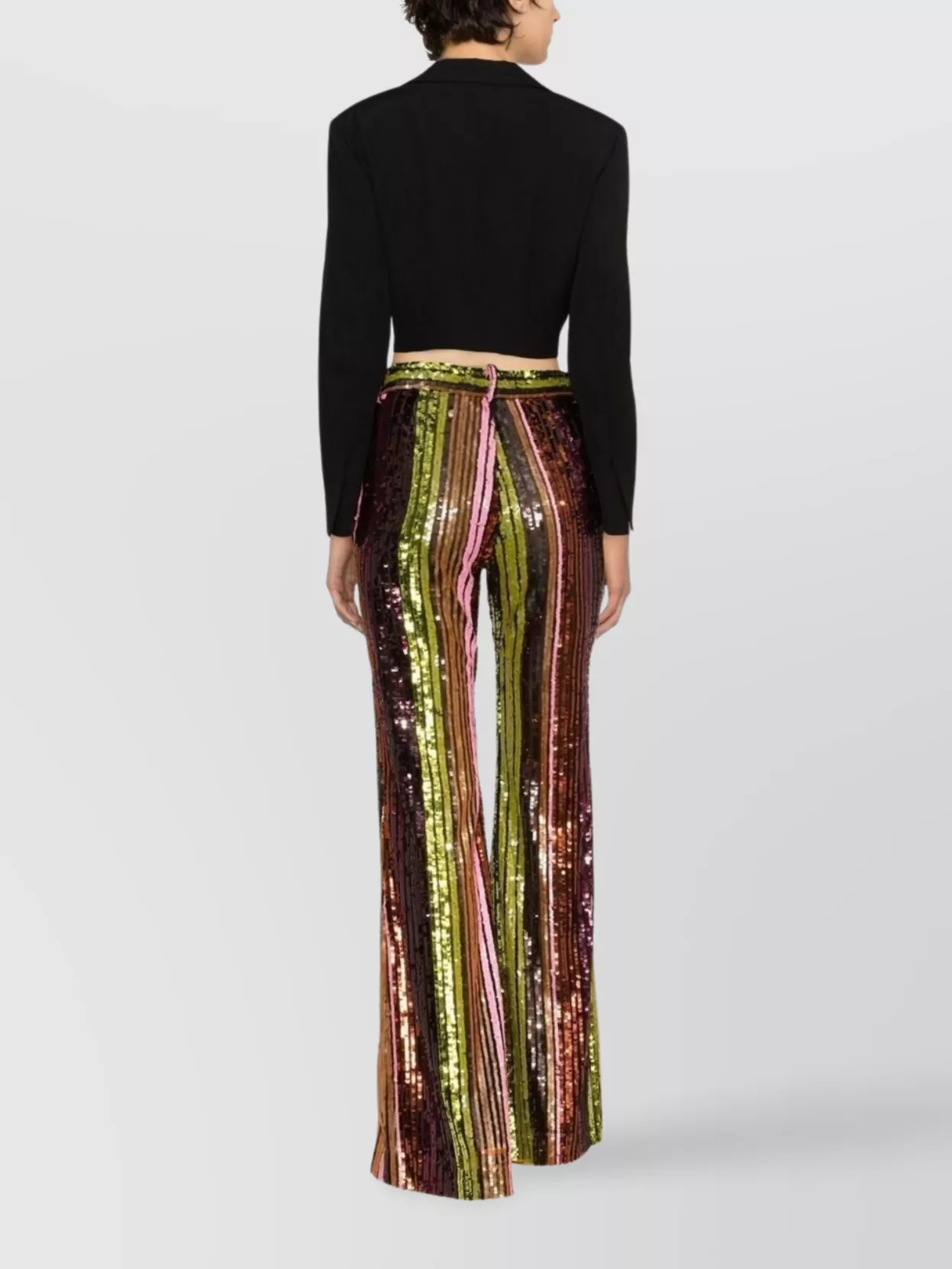 Dsquared2 Cropped Tailored Blazer Structured Shoulders In Black