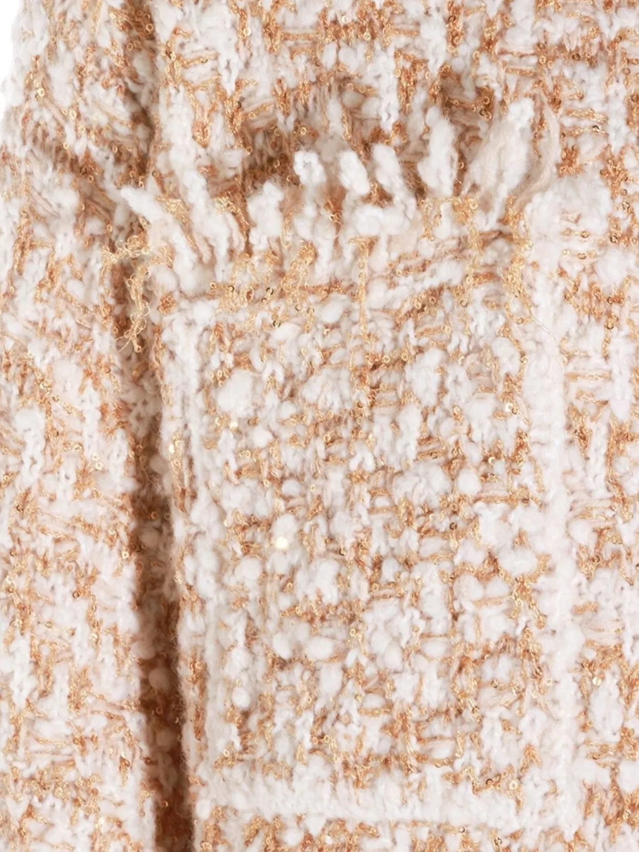 Fabiana Filippi Textured Fabric Coat With Fringe And Pockets