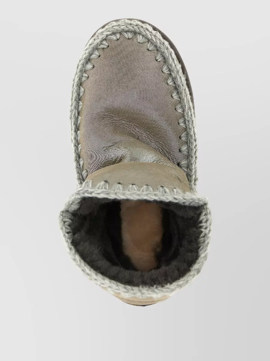 Mou Sheepskin Leather Ankle Boots