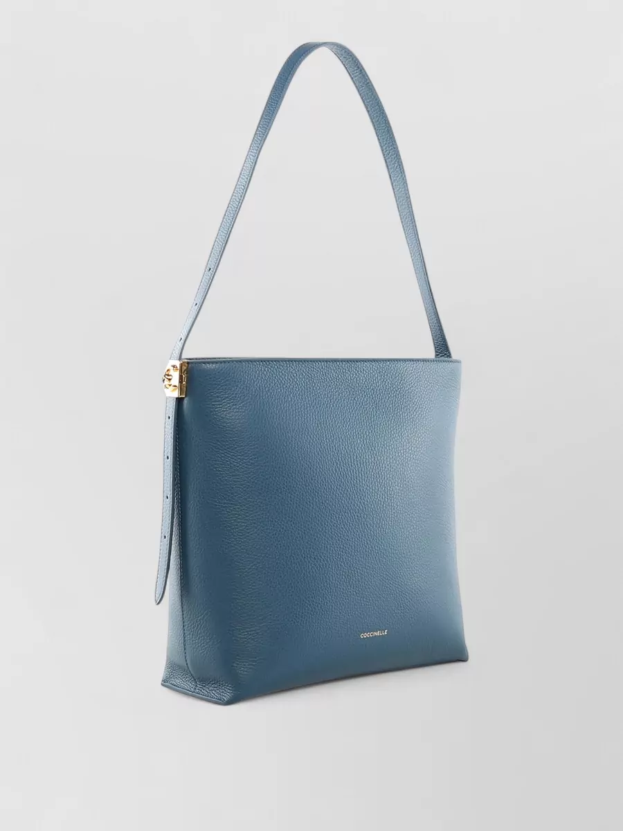 Coccinelle C Me Lock Textured Leather Shoulder Bag