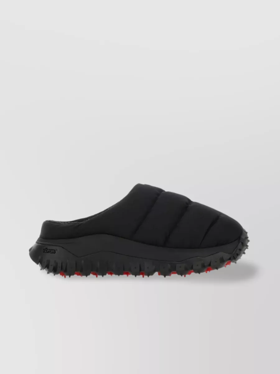 Moncler Genius Trailgrip Après Black Mules With Boudin-quilting In Polyamide Woman