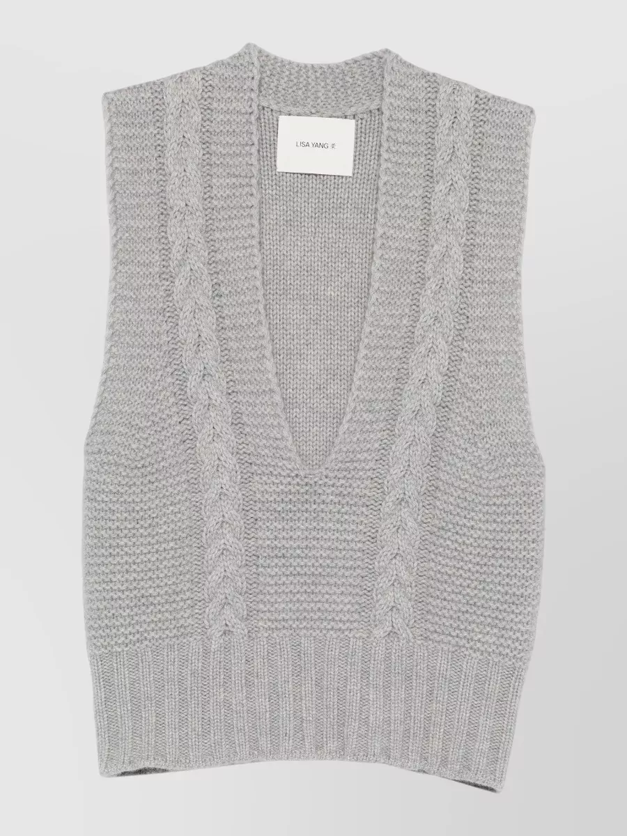 Lisa Yang Cashmere v-neck vest