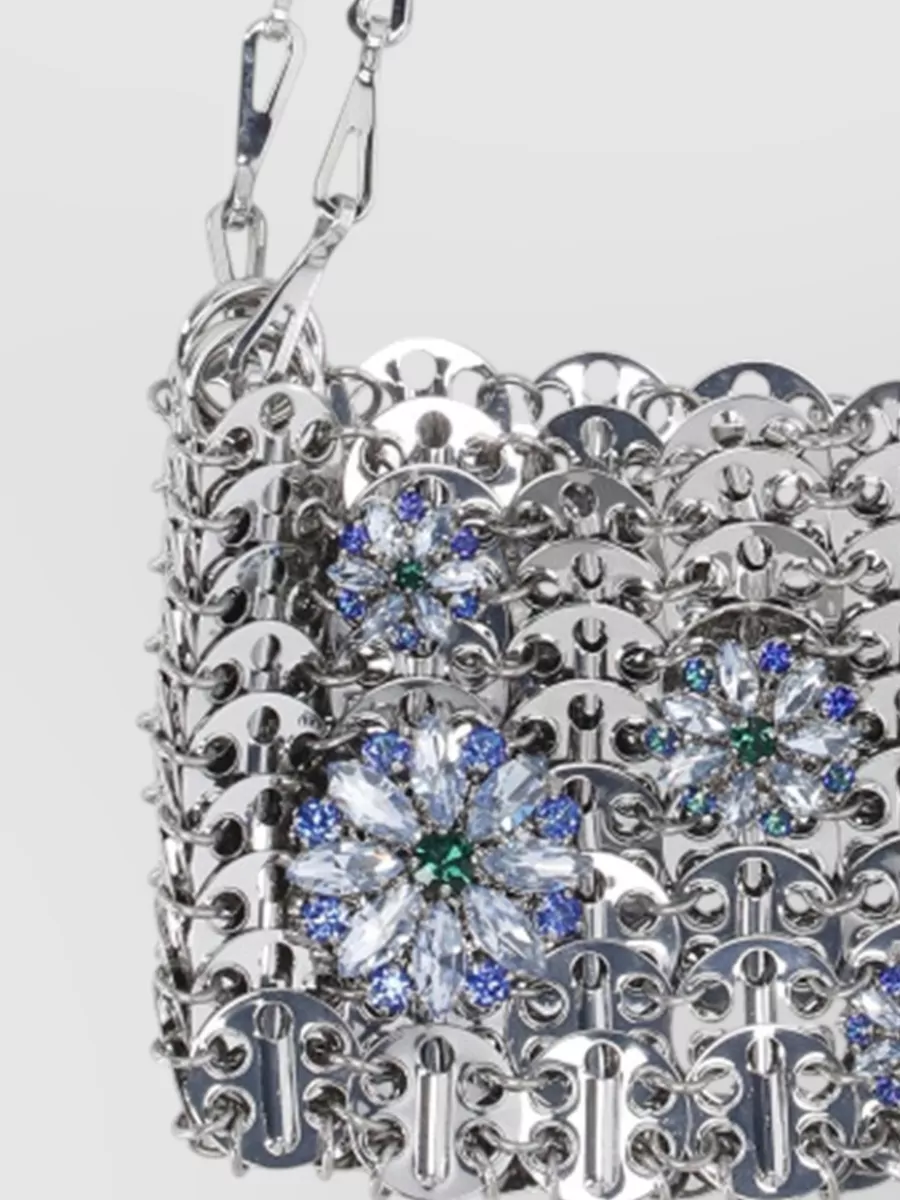 Paco Rabanne Sparkle Steel Clutch Bag