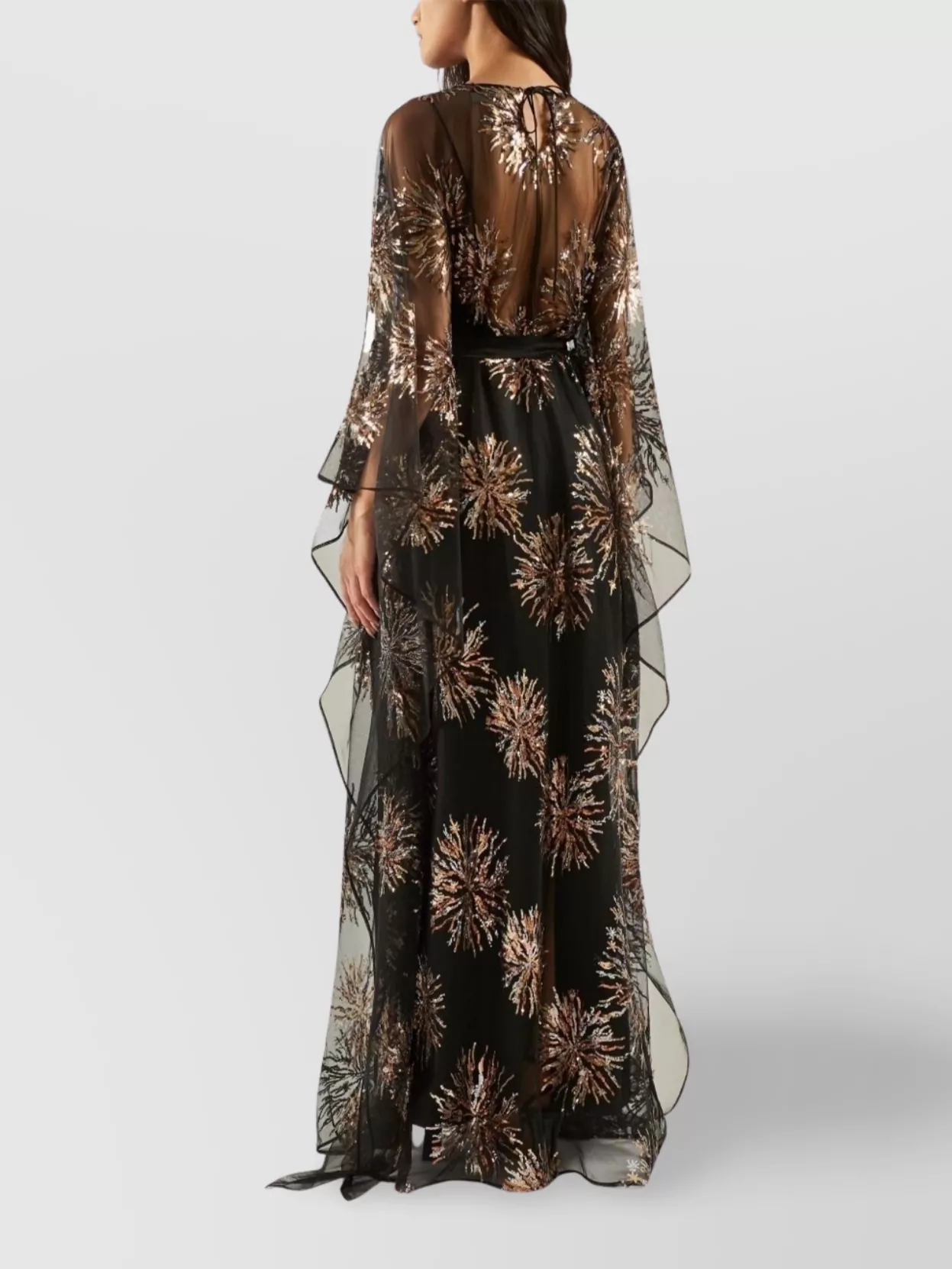 Shop Taller Marmo Sunburst Long Sleeve Kaftan With Sequin Embellishment