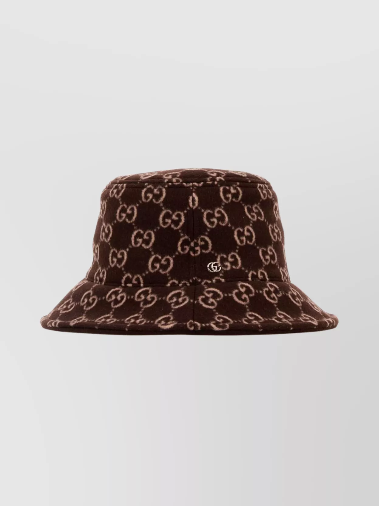 Gucci Embroidered Wool Blend Bucket Hat In Brown