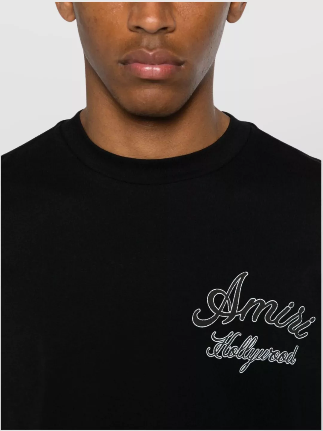 Amiri Hollywood Crewneck T-Shirt Embroidered Design