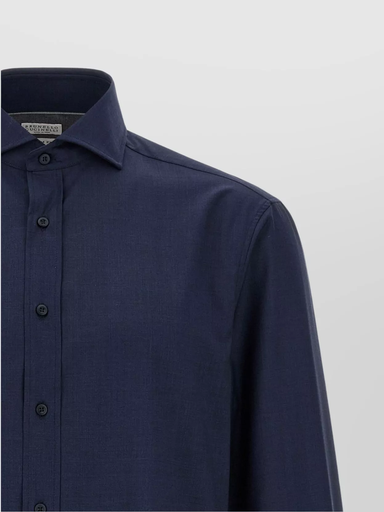 Brunello Cucinelli Wool Shirt With Long Sleeves And Pleated Back