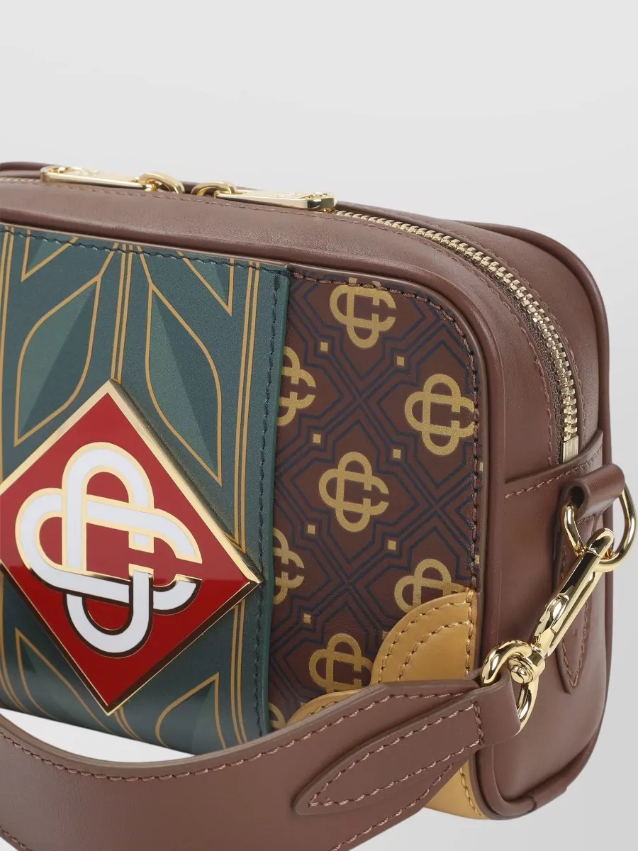 Casablanca Leather Monogram Shoulder Bag