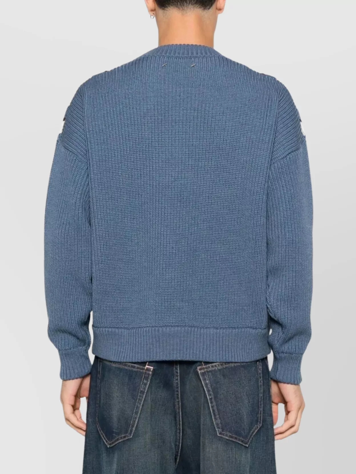 Golden Goose Chevron Wool Sweater Crew Neck Long Sleeves