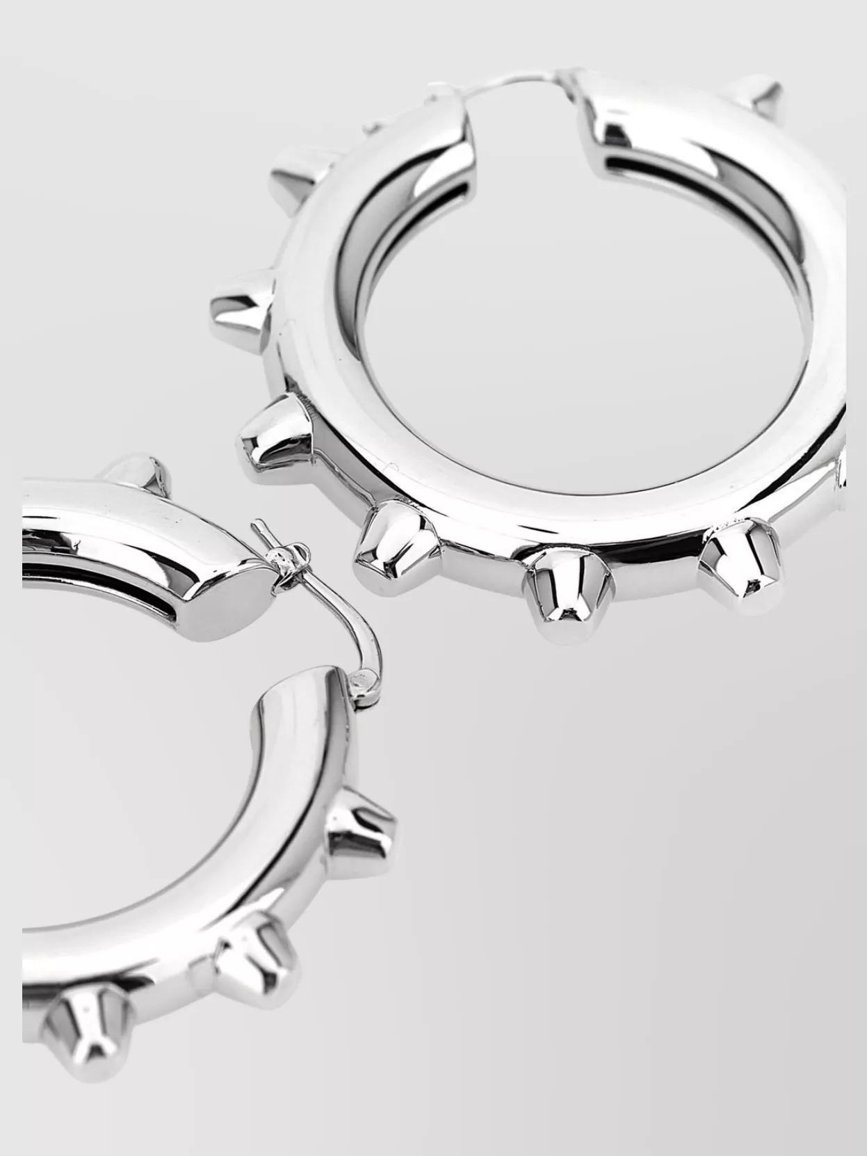 Jil Sander Studded Hoop Earrings Featuring Detailing
