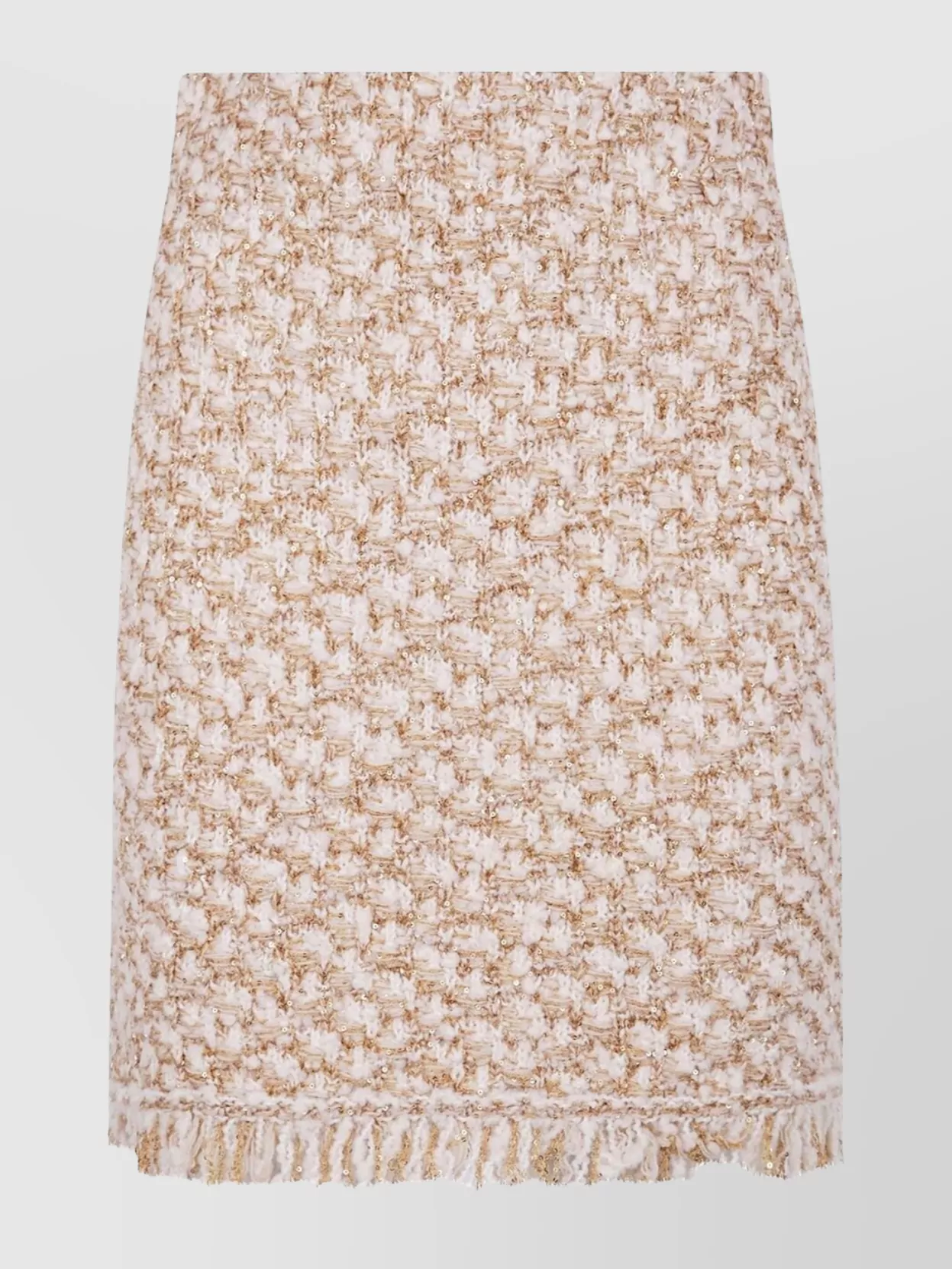 Fabiana Filippi Textured Midi Skirt With Fringe And Sequins