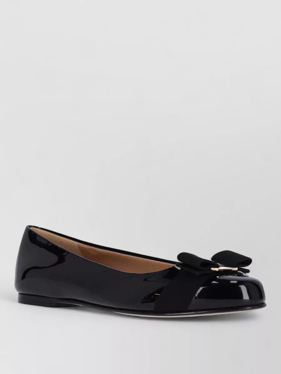 Ferragamo Ballerina Shoes With Round Toe And Bow