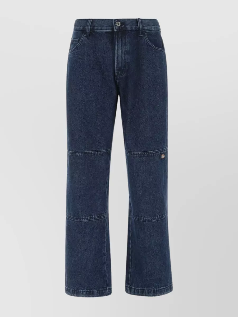 Shop Dickies Wide-leg Denim Trousers With Belt Loops In Blue