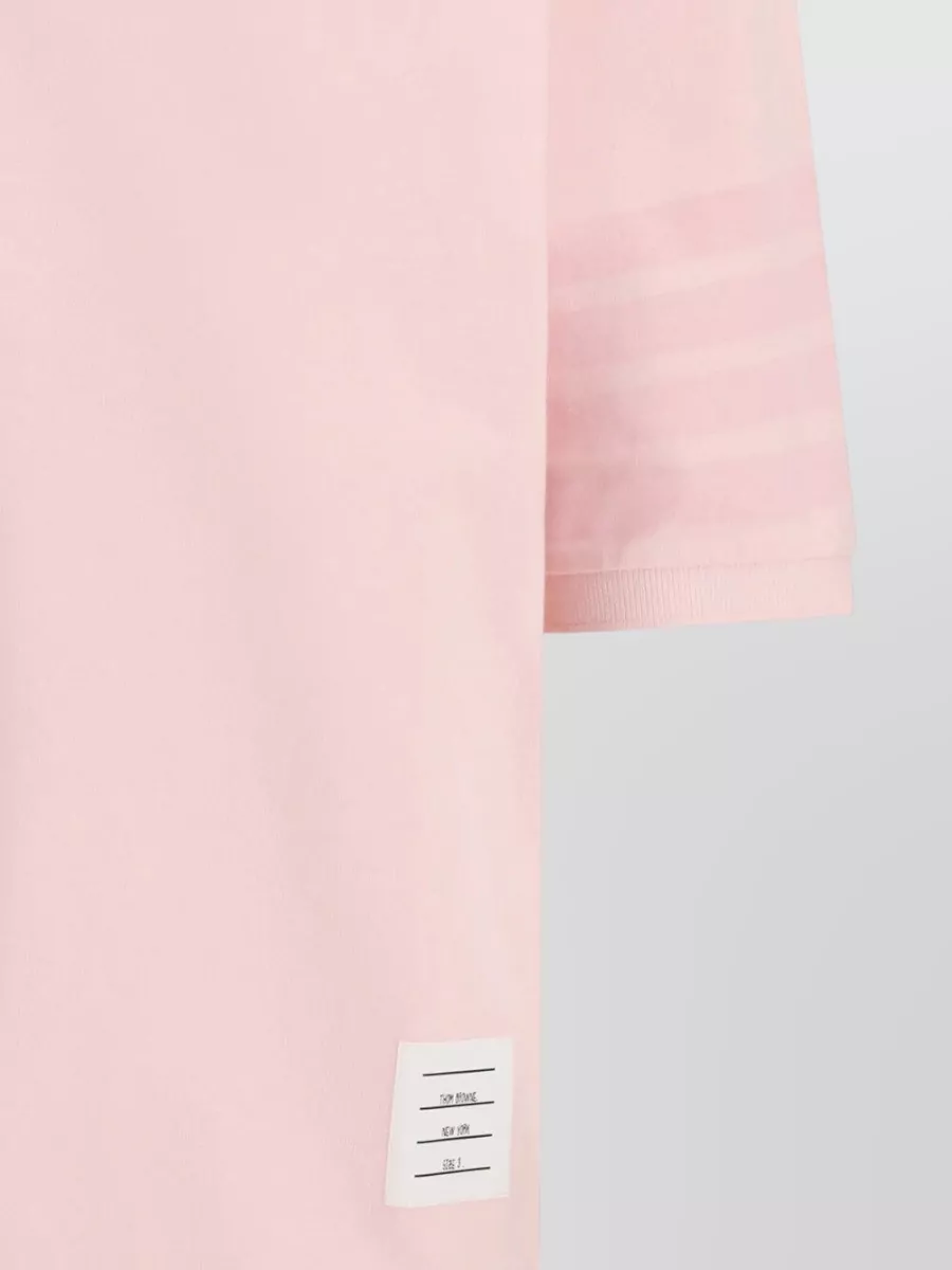 Thom Browne Jersey Polo Shirt Short Sleeves Rib Cuffs