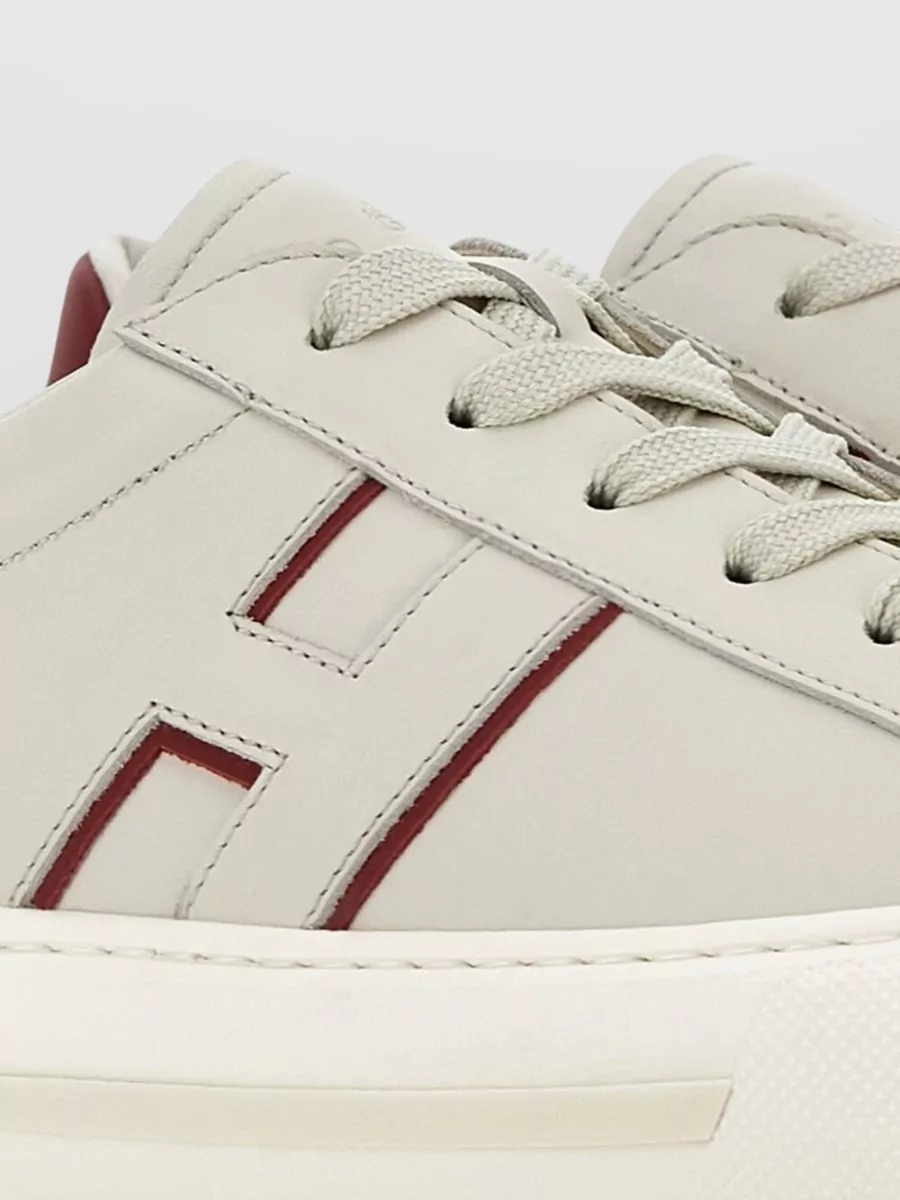 Hogan Sneakers Contrasting Heel Tab Flat Sole