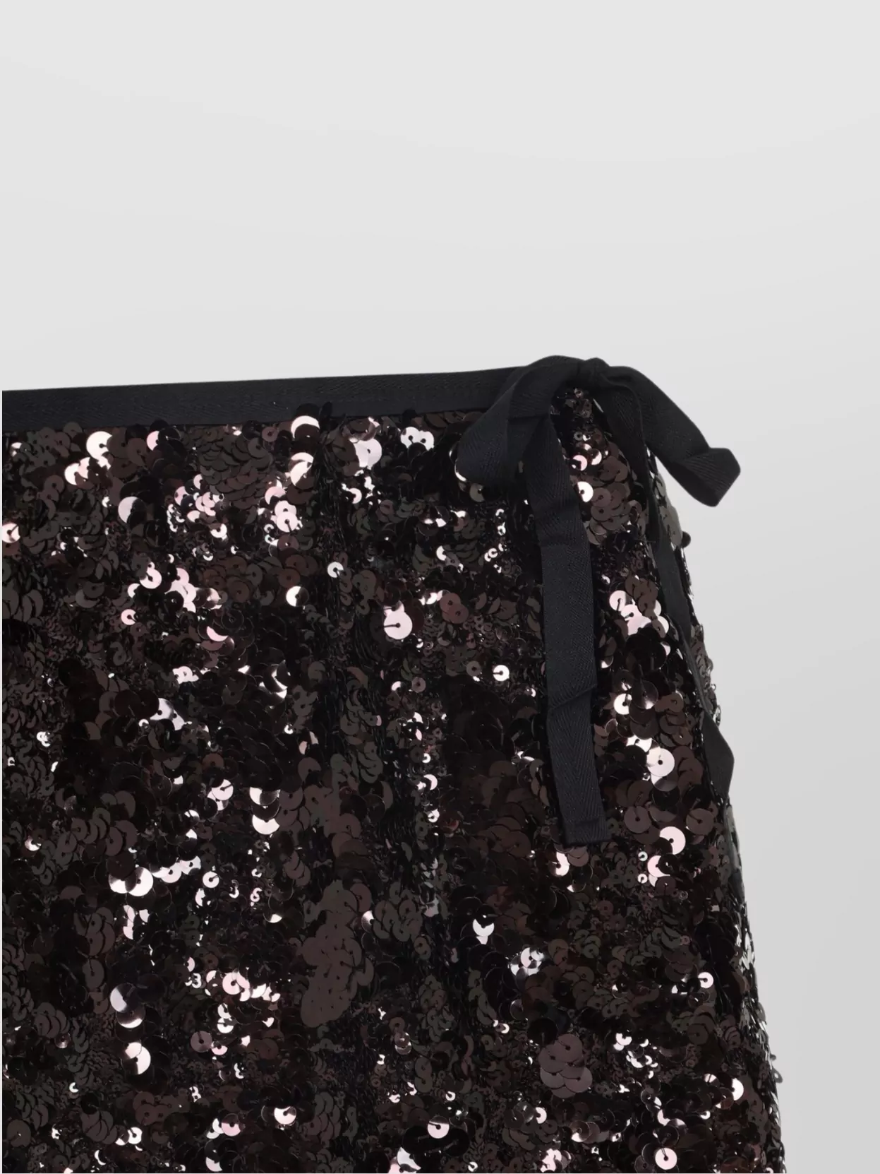 Prada Bow Sequin Embellished Midi Skirt