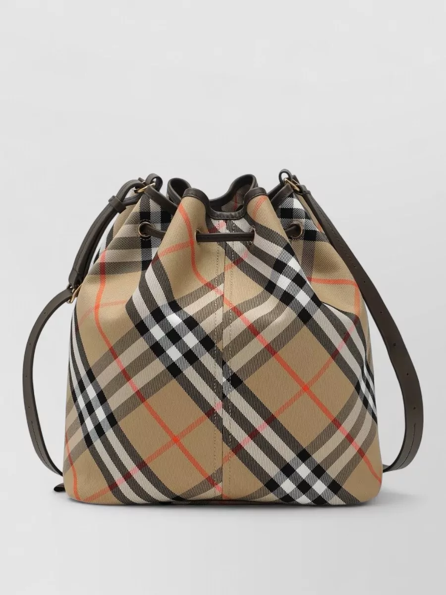 Burberry check bucket bag