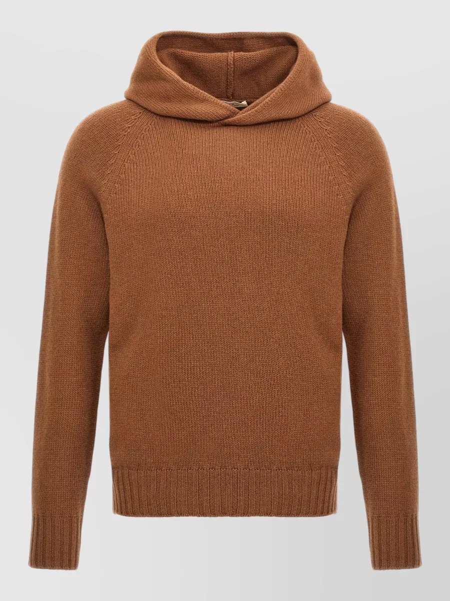 Ma'ry'ya wool silk cashmere hooded sweater