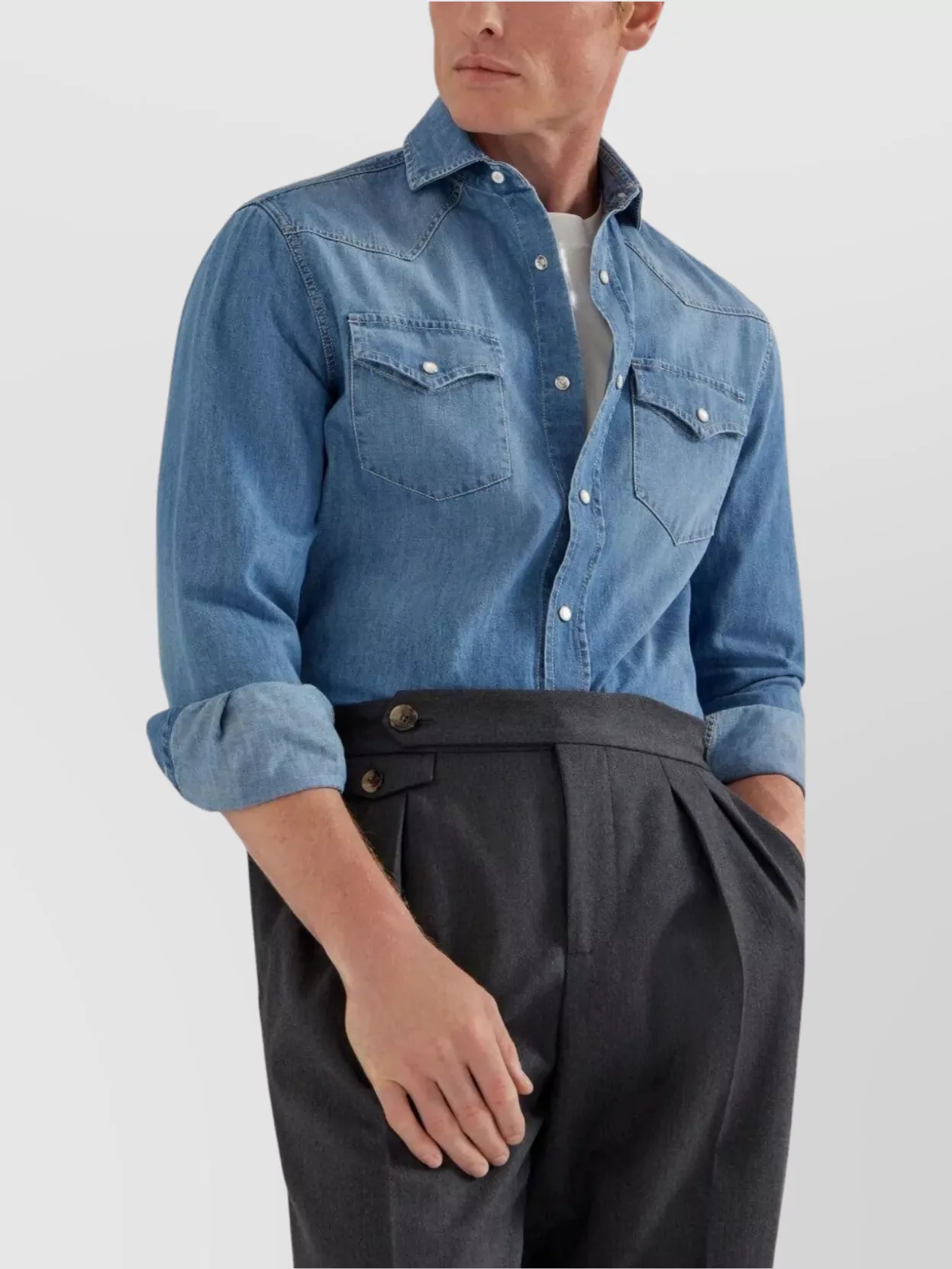 Brunello Cucinelli Crewneck T-Shirt With Straight Hem And Soft Fabric