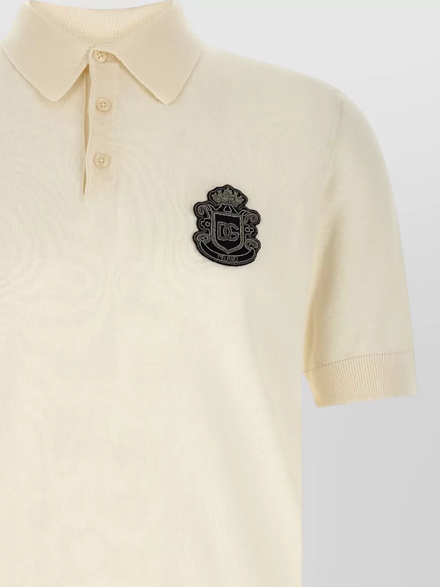 Dolce&Gabbana Dg Logo Patch Polo Shirt Short Sleeves