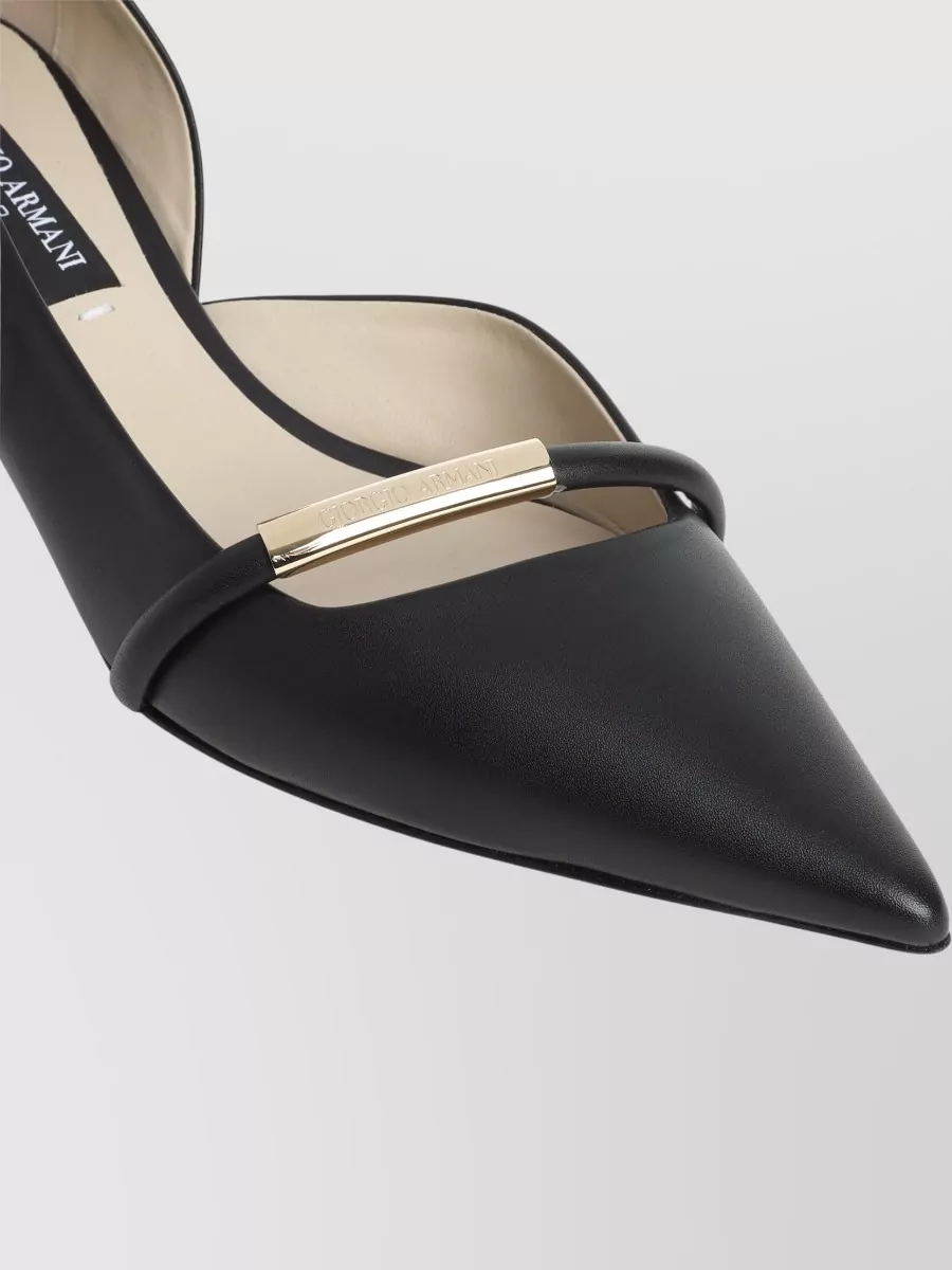 Giorgio Armani Leather Court Pumps