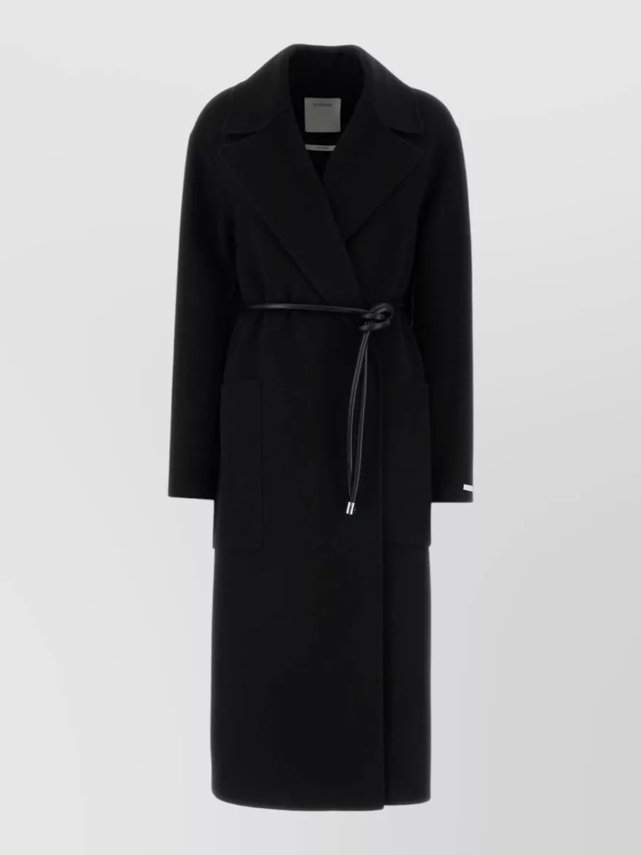 Sportmax virgin wool oversized double breasted coat