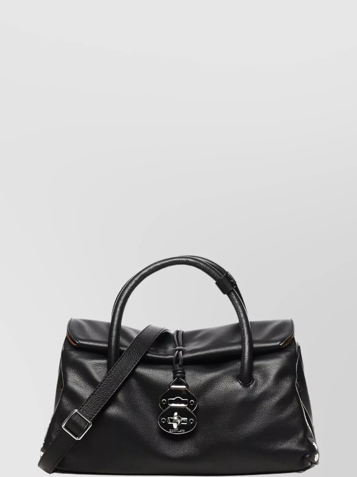 Zanellato Small Leather Tote Bag Studs In Black