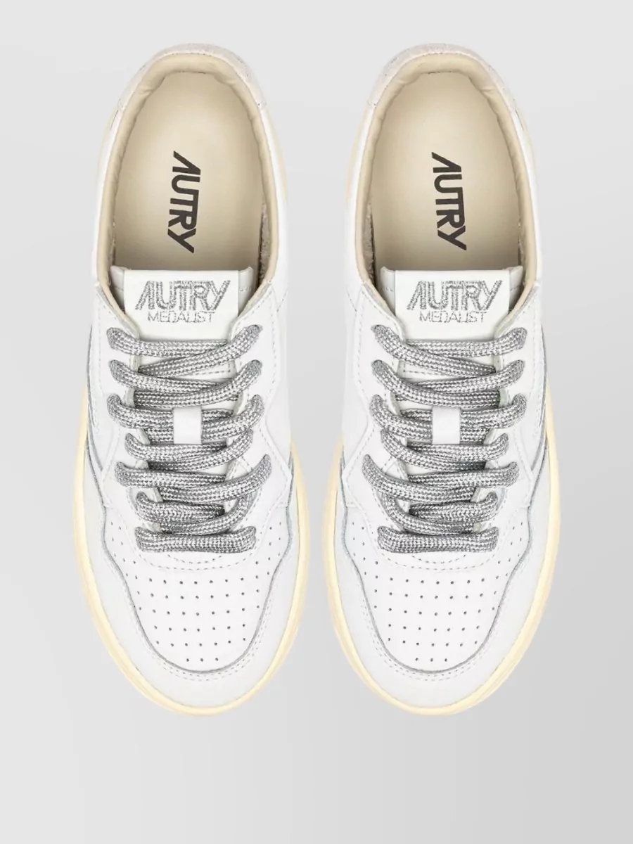 Autry Platform Sneakers Round Toe Leather Logo