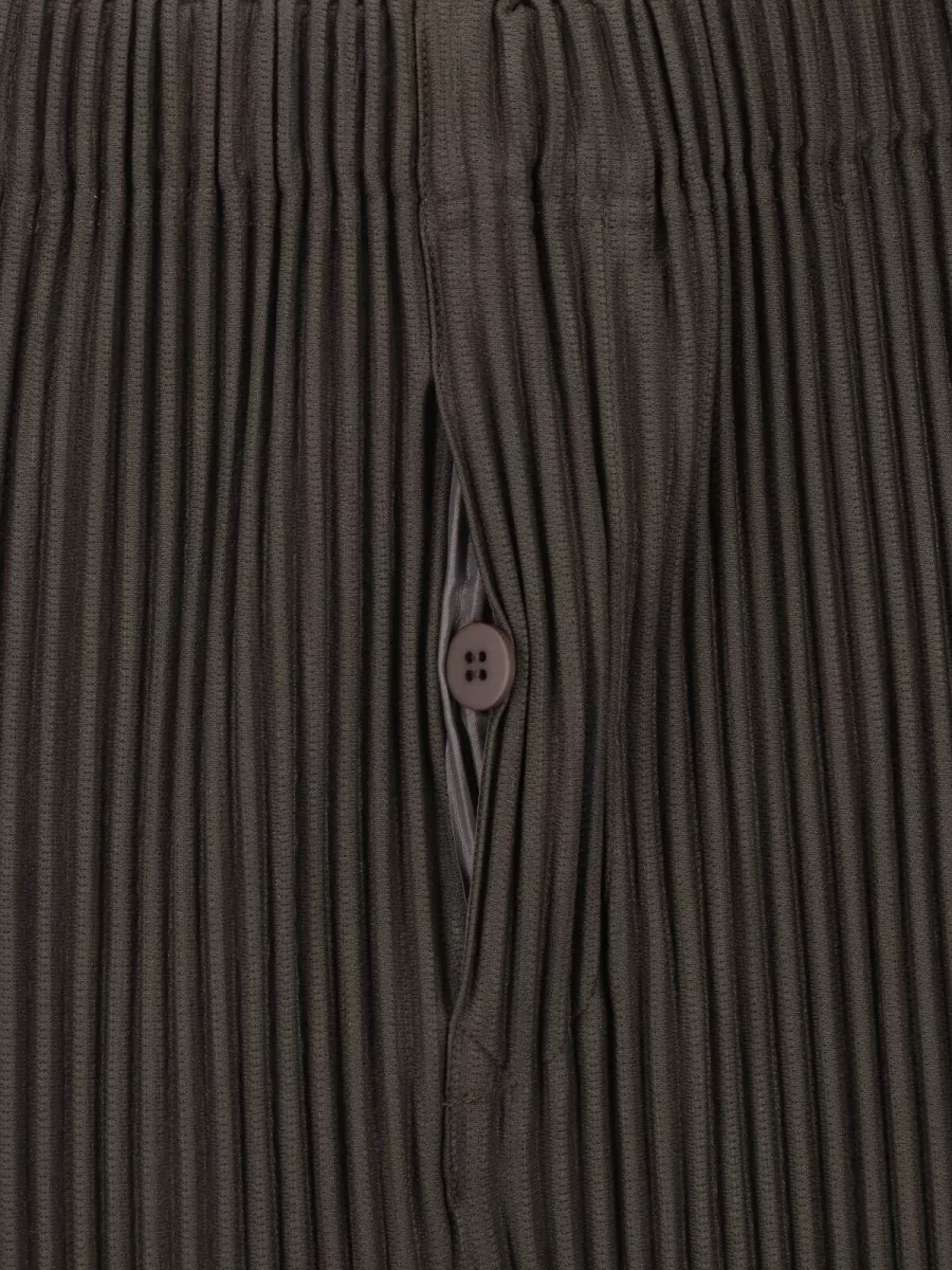 Homme Plisse Issey Miyake Pleated Straight Leg Trousers