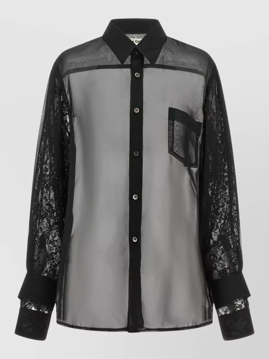 Comme Des Garçons Lace Double Sleeve Shirt