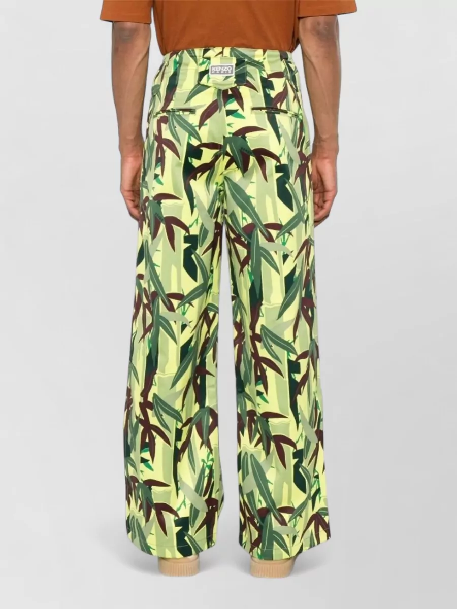 Kenzo Cotton Wide-Leg Trousers
