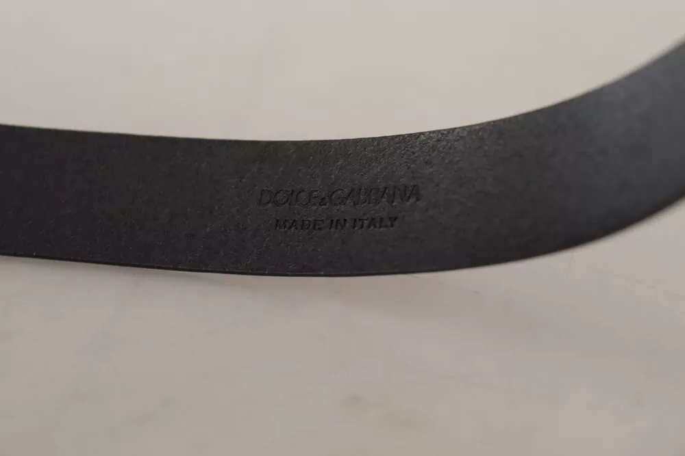 Dolce&Gabbana Leather Logo Buckle Belt